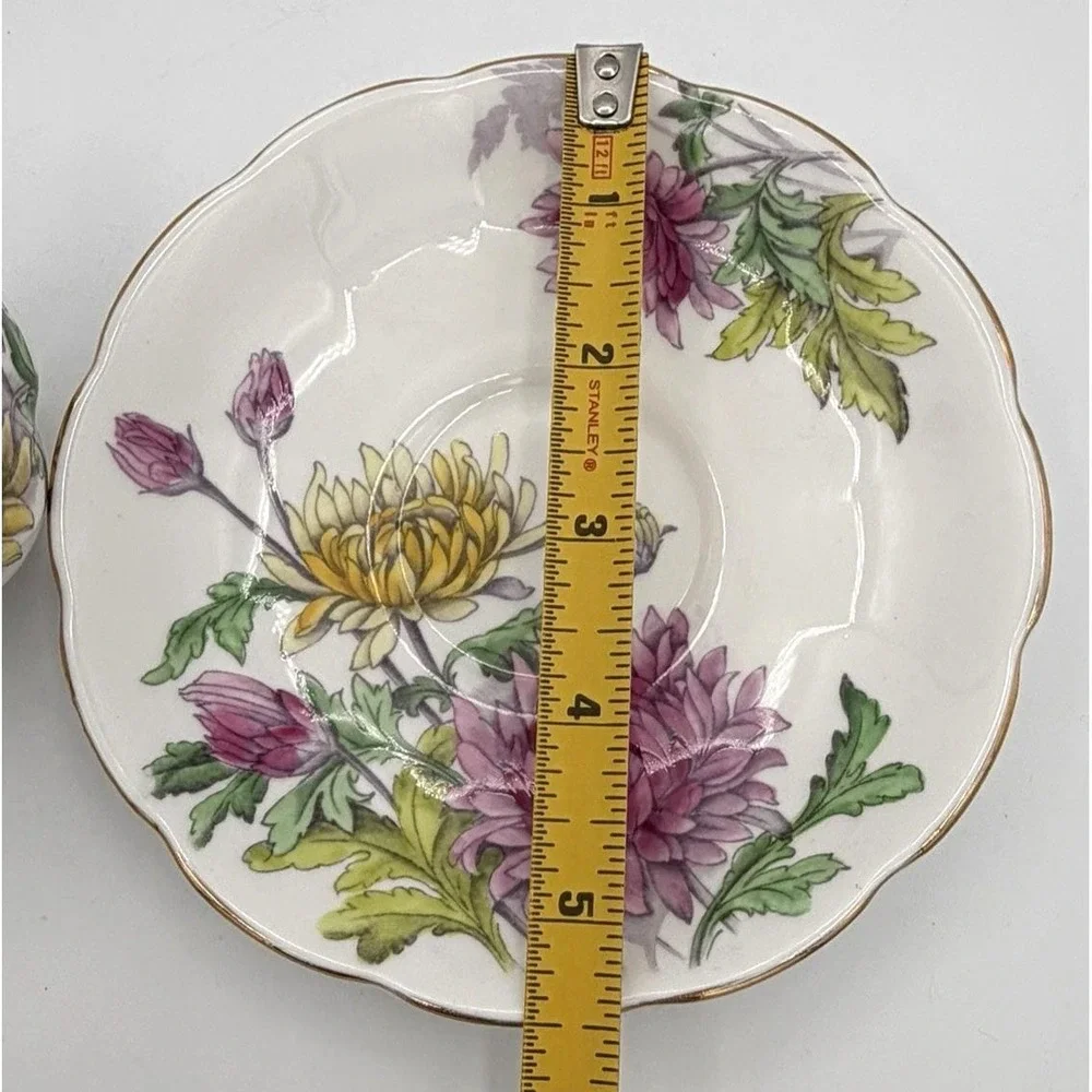 Royal Albert Flower of the Month Chrysanthemum Tea Cup Saucer Bone China England